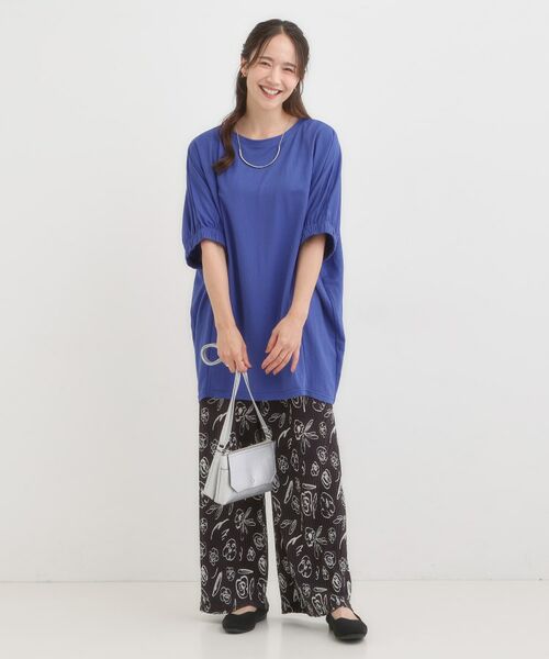 SHOO・LA・RUE / シューラルー チュニック | 【S-LL/ひんやり】さらさらタッチが心地よい コクーンシルエットチュニック | 詳細7