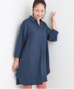 SHOO・LA・RUE / シューラルー チュニック | 【S-LL/体型カバー】さらっとしたタッチが魅力 デニムライクチュニック