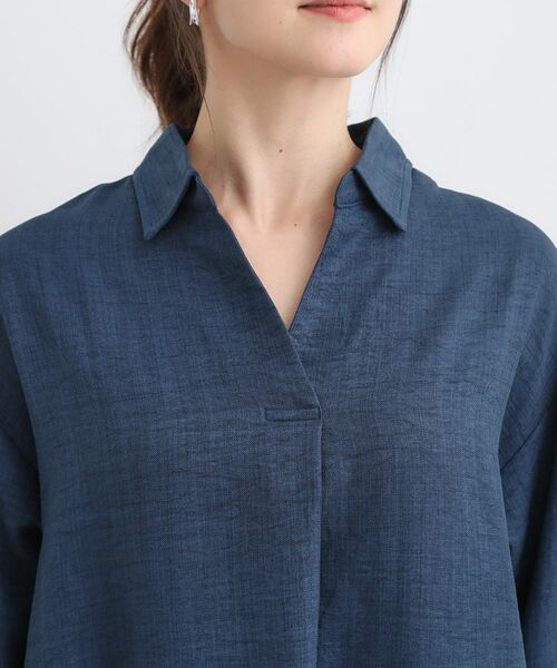 SHOO・LA・RUE / シューラルー チュニック | 【S-LL/体型カバー】さらっとしたタッチが魅力 デニムライクチュニック | 詳細12