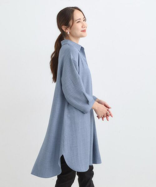 SHOO・LA・RUE / シューラルー チュニック | 【S-LL/体型カバー】さらっとしたタッチが魅力 デニムライクチュニック | 詳細2