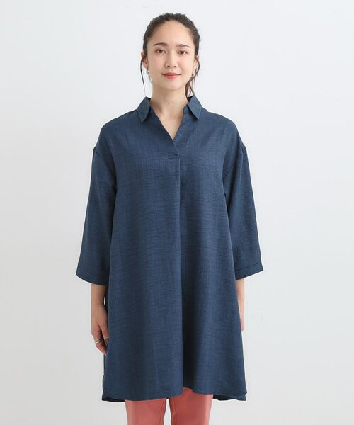 SHOO・LA・RUE / シューラルー チュニック | 【S-LL/体型カバー】さらっとしたタッチが魅力 デニムライクチュニック | 詳細9