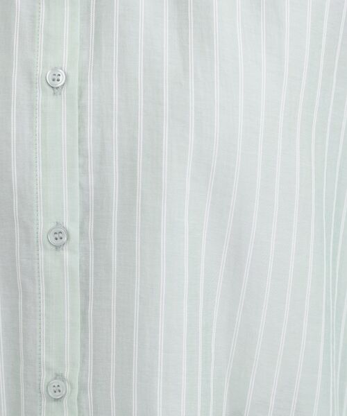 SHOO・LA・RUE / シューラルー シャツ・ブラウス | 【S-LL/ひんやり】程よい透け感 ストライプ柄 お袖ギャザーデザインシャツ | 詳細12