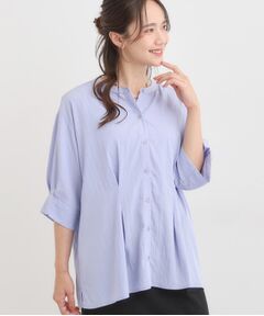 SHOO・LA・RUE / シューラルー シャツ・ブラウス | 【S-LL/ひんやり】ウエストタックで程よくシェイプ 大人の上品ブラウス