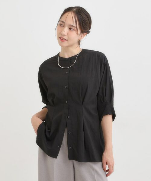 SHOO・LA・RUE / シューラルー シャツ・ブラウス | 【S-LL/ひんやり】ウエストタックで程よくシェイプ 大人の上品ブラウス | 詳細1