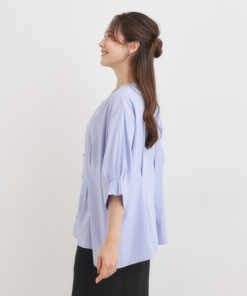 SHOO・LA・RUE / シューラルー シャツ・ブラウス | 【S-LL/ひんやり】ウエストタックで程よくシェイプ 大人の上品ブラウス | 詳細10