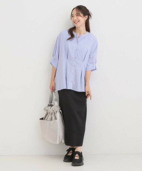 SHOO・LA・RUE / シューラルー シャツ・ブラウス | 【S-LL/ひんやり】ウエストタックで程よくシェイプ 大人の上品ブラウス | 詳細11