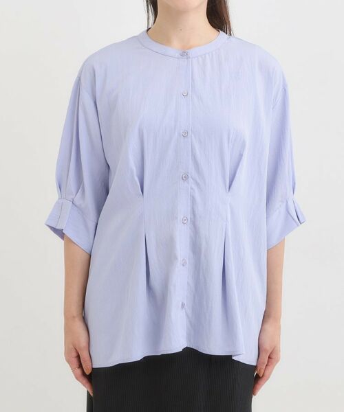 SHOO・LA・RUE / シューラルー シャツ・ブラウス | 【S-LL/ひんやり】ウエストタックで程よくシェイプ 大人の上品ブラウス | 詳細13