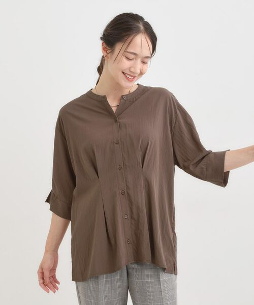 SHOO・LA・RUE / シューラルー シャツ・ブラウス | 【S-LL/ひんやり】ウエストタックで程よくシェイプ 大人の上品ブラウス | 詳細5