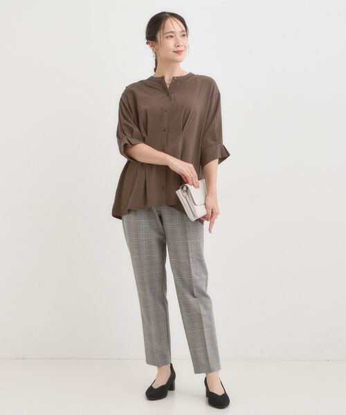 SHOO・LA・RUE / シューラルー シャツ・ブラウス | 【S-LL/ひんやり】ウエストタックで程よくシェイプ 大人の上品ブラウス | 詳細7