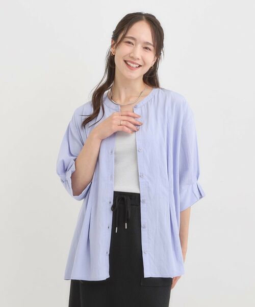 SHOO・LA・RUE / シューラルー シャツ・ブラウス | 【S-LL/ひんやり】ウエストタックで程よくシェイプ 大人の上品ブラウス | 詳細9