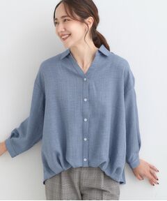 SHOO・LA・RUE / シューラルー シャツ・ブラウス | 【S-LL】インせず着られる デニムライク前開きブラウス