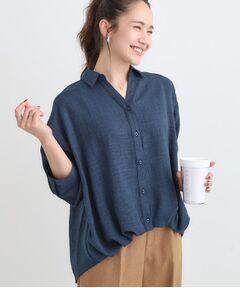 SHOO・LA・RUE / シューラルー シャツ・ブラウス | 【S-LL】インせず着られる デニムライク前開きブラウス