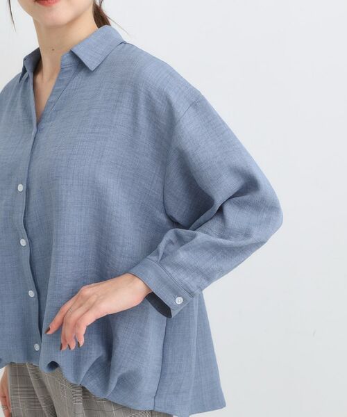 SHOO・LA・RUE / シューラルー シャツ・ブラウス | 【S-LL】インせず着られる デニムライク前開きブラウス | 詳細13