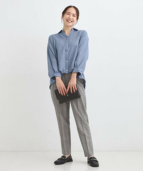 SHOO・LA・RUE / シューラルー シャツ・ブラウス | 【S-LL】インせず着られる デニムライク前開きブラウス | 詳細3