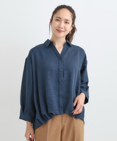 SHOO・LA・RUE / シューラルー シャツ・ブラウス | 【S-LL】インせず着られる デニムライク前開きブラウス | 詳細5