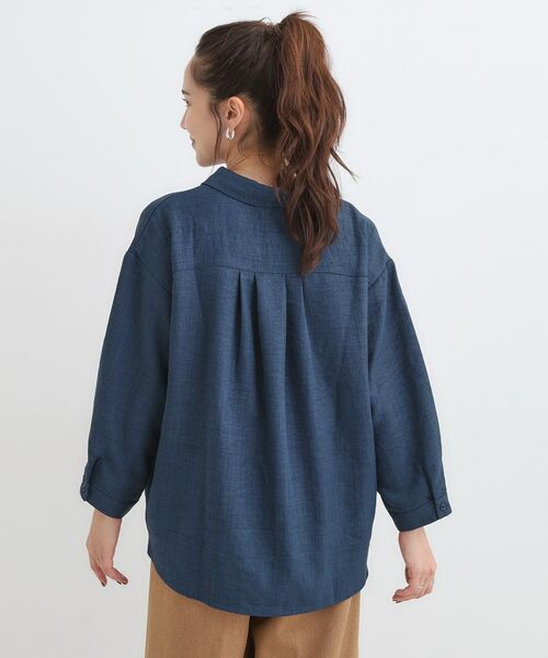 SHOO・LA・RUE / シューラルー シャツ・ブラウス | 【S-LL】インせず着られる デニムライク前開きブラウス | 詳細6