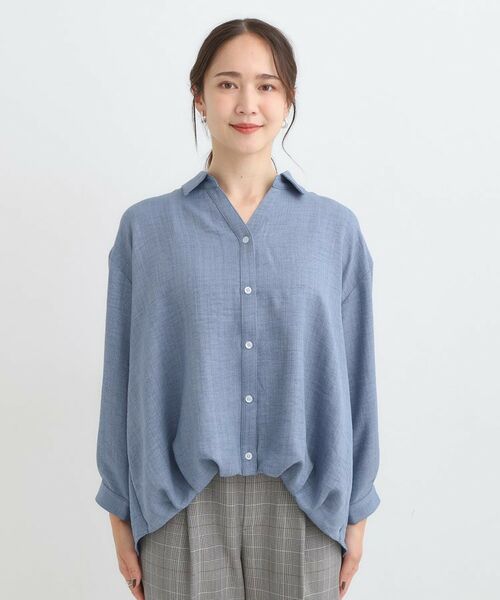 SHOO・LA・RUE / シューラルー シャツ・ブラウス | 【S-LL】インせず着られる デニムライク前開きブラウス | 詳細9