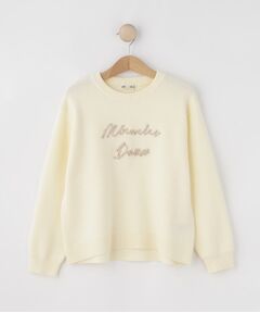 SHOO・LA・RUE / シューラルー ニット・セーター | 【100-150cm/リンク】刺繍ロゴニットプルオーバー