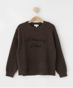 SHOO・LA・RUE / シューラルー ニット・セーター | 【100-150cm/リンク】刺繍ロゴニットプルオーバー