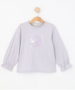 SHOO・LA・RUE / シューラルー Tシャツ | 【100-150cm】オーガンジーモチーフ使いロンT