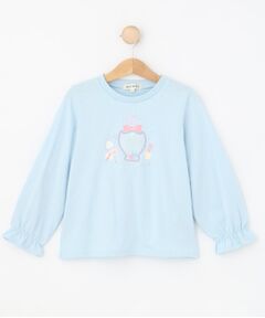 SHOO・LA・RUE / シューラルー Tシャツ | 【100-150cm】オーガンジーモチーフ使いロンT