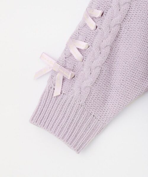 SHOO・LA・RUE / シューラルー カーディガン・ボレロ | 【100-150cm】袖レースアップニットカーディガン | 詳細4