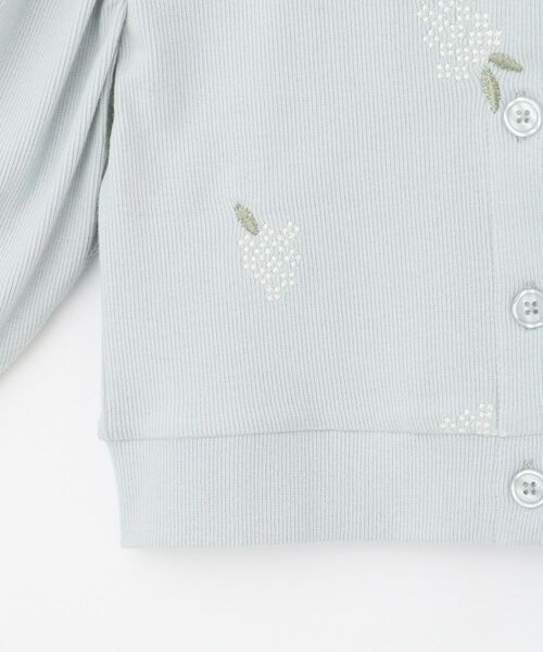 SHOO・LA・RUE / シューラルー カーディガン・ボレロ | 【100-150cm】フラワー刺繍リブカーデガン | 詳細5