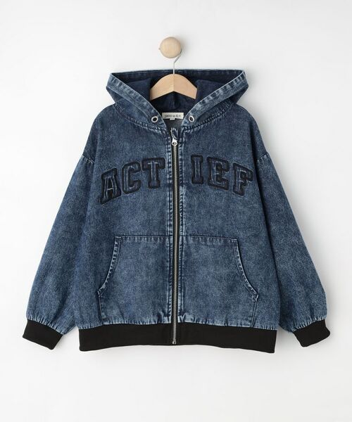 SHOO・LA・RUE / シューラルー レザーブルゾン・ジャケット | 【130-150cm】デニムフードブルゾン | 詳細1