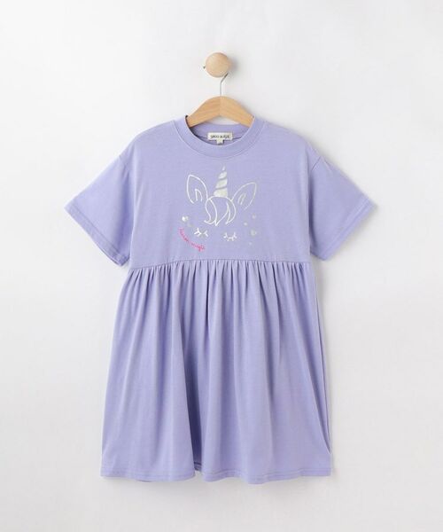 SHOO・LA・RUE/シューラルー 【100-150cm】アニマルプリントワンピース ラベンダー(080) 11(110cm)