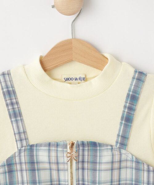 SHOO・LA・RUE / シューラルー ロング・マキシ丈ワンピース | 【100-150cm】ジップ使いチェックドッキングワンピース | 詳細3