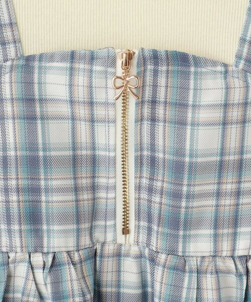 SHOO・LA・RUE / シューラルー ロング・マキシ丈ワンピース | 【100-150cm】ジップ使いチェックドッキングワンピース | 詳細7