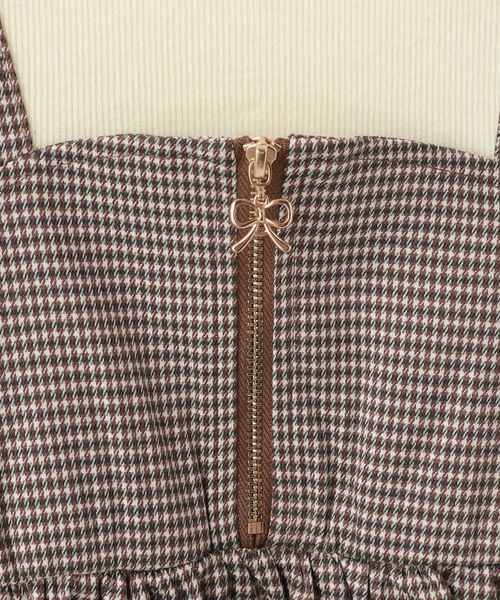 SHOO・LA・RUE / シューラルー ロング・マキシ丈ワンピース | 【100-150cm】ジップ使いチェックドッキングワンピース | 詳細8