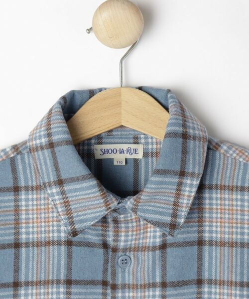 SHOO・LA・RUE / シューラルー シャツ・ブラウス | 【100-150cm】チェックオーバーシャツ | 詳細3