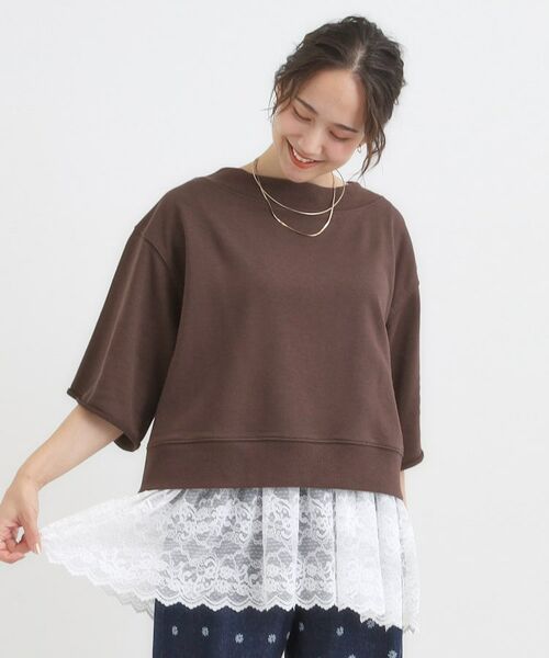 SHOO・LA・RUE / シューラルー その他トップス | 【2点セット】ハーフスリーブミニ裏毛プルオーバー＆レースタンクトップSET | 詳細15