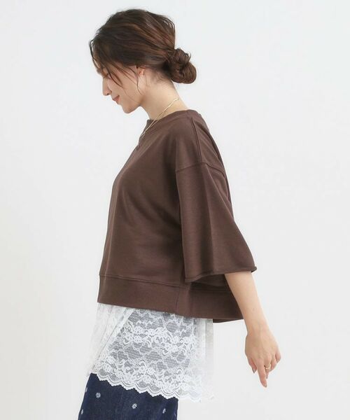 SHOO・LA・RUE / シューラルー その他トップス | 【2点セット】ハーフスリーブミニ裏毛プルオーバー＆レースタンクトップSET | 詳細16