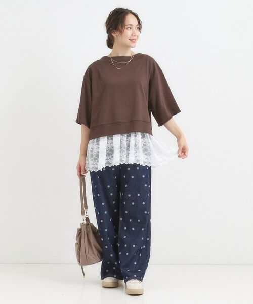 SHOO・LA・RUE / シューラルー その他トップス | 【2点セット】ハーフスリーブミニ裏毛プルオーバー＆レースタンクトップSET | 詳細19