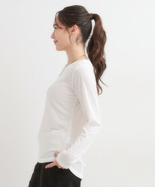 SHOO・LA・RUE / シューラルー カットソー | 【洗濯機可/S-LL】毎日コーデに シアーテレコロンT | 詳細2