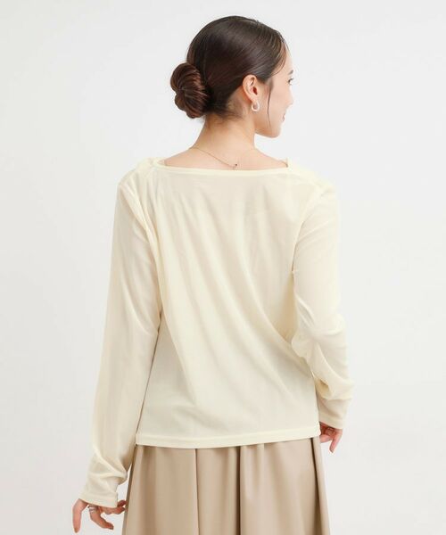 SHOO・LA・RUE / シューラルー カットソー | 【S-LL】ベロア調ドレープデザインカットソー | 詳細2