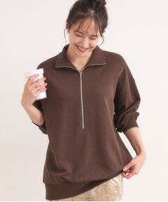 SHOO・LA・RUE / シューラルー スウェット | 8色の選べる楽しさ ハーフジップ オーバーサイズスウェット