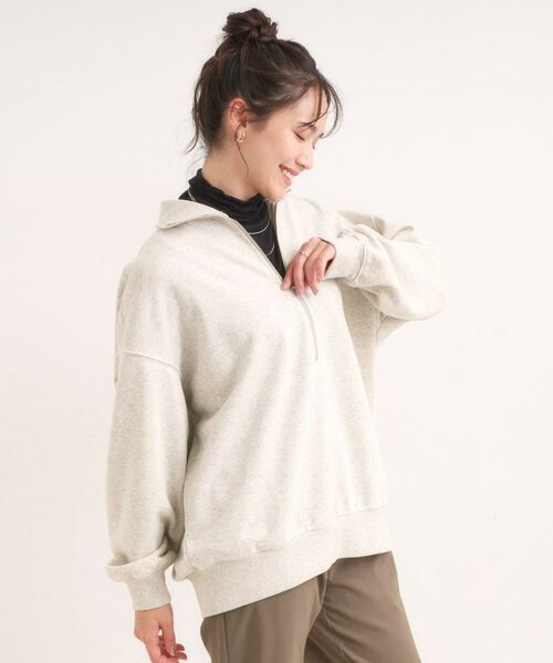 SHOO・LA・RUE / シューラルー スウェット | 8色の選べる楽しさ ハーフジップ オーバーサイズスウェット | 詳細2