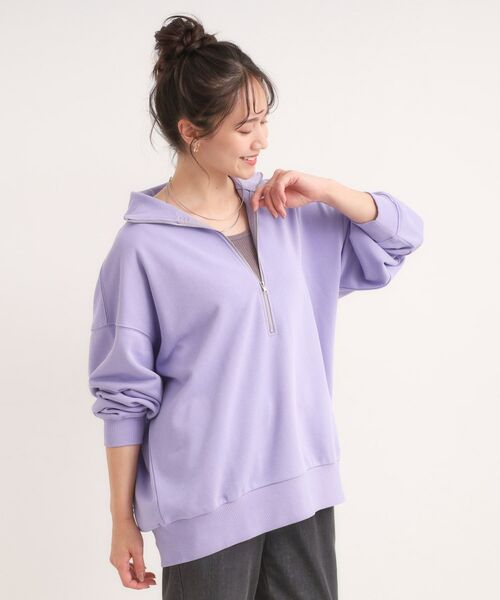 SHOO・LA・RUE / シューラルー スウェット | 8色の選べる楽しさ ハーフジップ オーバーサイズスウェット | 詳細26