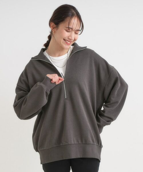 SHOO・LA・RUE / シューラルー スウェット | 8色の選べる楽しさ ハーフジップ オーバーサイズスウェット | 詳細9