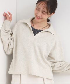 SHOO・LA・RUE / シューラルー スウェット | 【なめらかタッチ/洗濯機可】スキッパーポロスウェット
