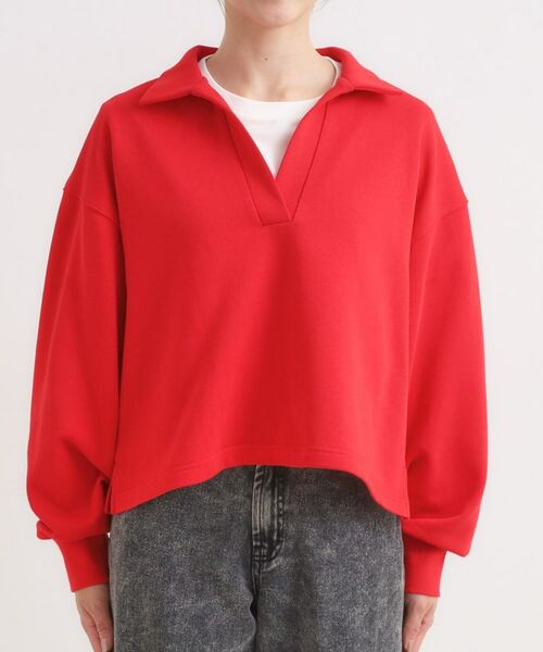 SHOO・LA・RUE / シューラルー スウェット | 【なめらかタッチ/洗濯機可】スキッパーポロスウェット | 詳細13