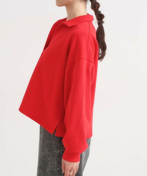 SHOO・LA・RUE / シューラルー スウェット | 【なめらかタッチ/洗濯機可】スキッパーポロスウェット | 詳細14