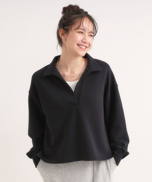 SHOO・LA・RUE / シューラルー スウェット | 【なめらかタッチ/洗濯機可】スキッパーポロスウェット | 詳細5