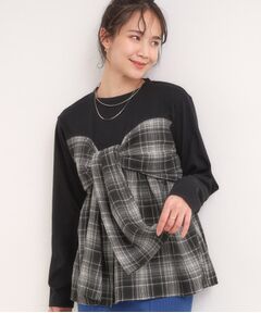 SHOO・LA・RUE / シューラルー カットソー | シャツレイヤード風で1枚でサマ見え ロンT