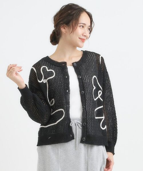 SHOO・LA・RUE / シューラルー カーディガン・ボレロ | コード刺繍アソートメッシュカーディガン | 詳細8