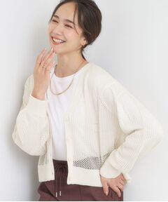 SHOO・LA・RUE / シューラルー カーディガン・ボレロ | 【2点セット】ラメメッシュニットカーディガン＋ロンTセット