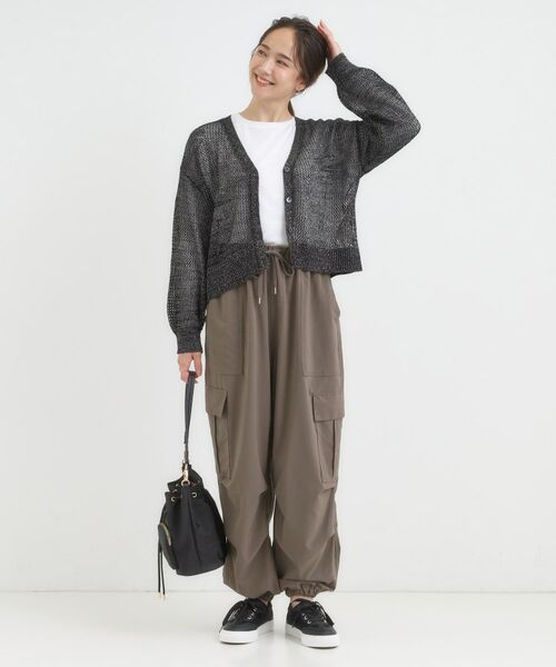 SHOO・LA・RUE / シューラルー カーディガン・ボレロ | 【2点セット】ラメメッシュニットカーディガン＋ロンTセット | 詳細11